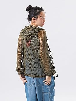 Amazon | [ビームスボーイ] L/S TEE ビッグ メッシュ フーディー